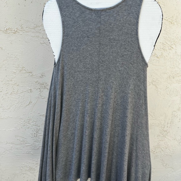 fab'rik Gray Asymmetrical Tank Top Relaxed Fit sku024 - Picture 2 of 8